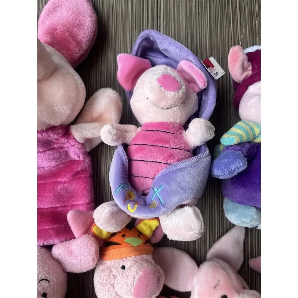 Disney Piglet Winnie the Pooh Small Plush Stuffed Animals Lot of 10